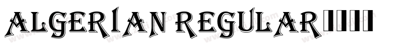 Algerian Regular字体转换